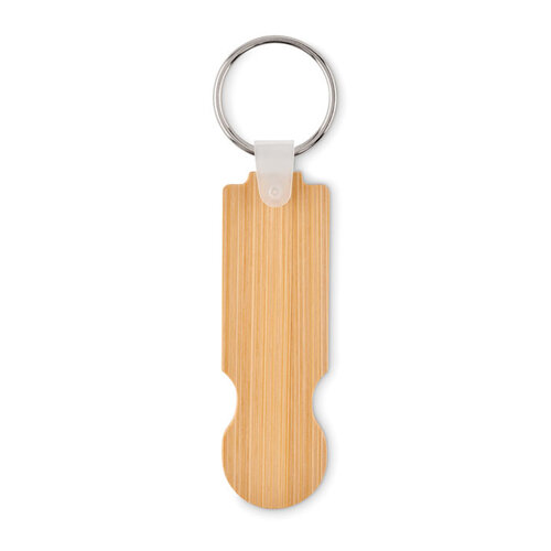 Bamboe winkelwagenmuntje Compras (MO6797) met logo