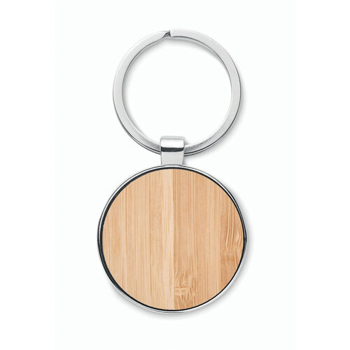 Bamboe sleutelhanger rond Ballarat (MO9948) met logo