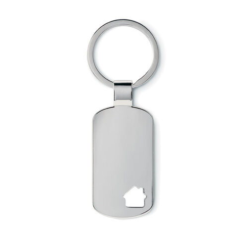 Metalen sleutelhanger, huisje House key (MO8693) met logo