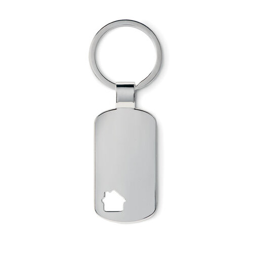 Metalen sleutelhanger, huisje House key (MO8693) met logo