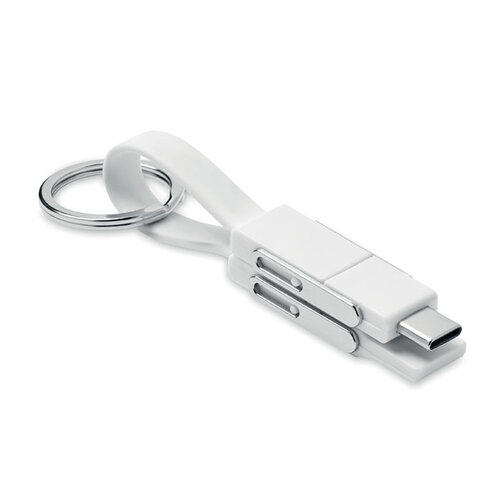 Sleutelhanger met 4 in 1 kabel Key c (MO6820) met logo
