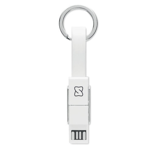 Sleutelhanger met 4 in 1 kabel Key c (MO6820) met logo
