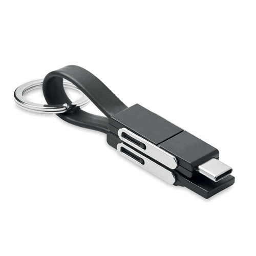 Sleutelhanger met 4 in 1 kabel Key c (MO6820) met logo