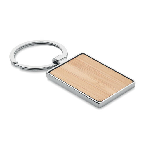 Bamboe sleutelhanger rechthoek Bendigo (MO9961) met logo