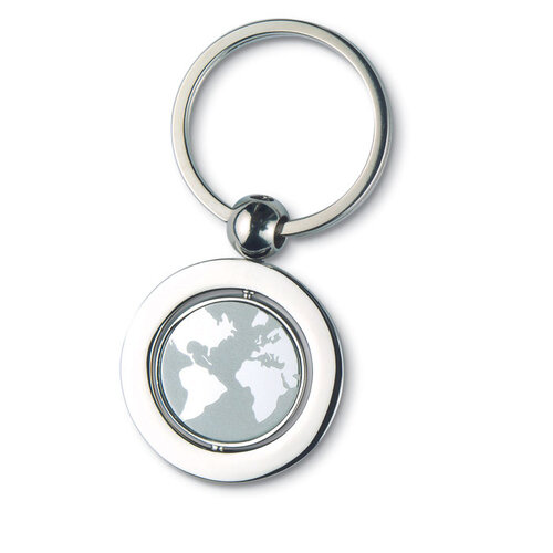 Metalen sleutelhanger Globy (KC6297) met logo