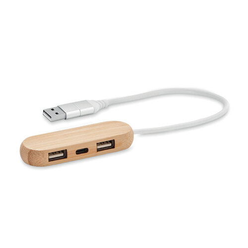 3-poorts USB-hub Vina c (MO6848) met logo