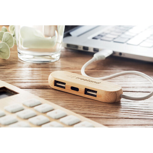3-poorts USB-hub Vina c (MO6848) met logo