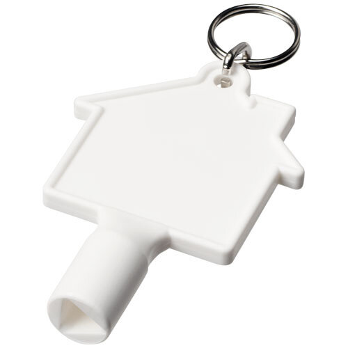 Maximilian huisvormige gerecyclede sleutelhanger voor hulpsleutel - 210195 Maximilian huisvormige gerecyclede sleutelhanger voor hulpsleutel - 210195