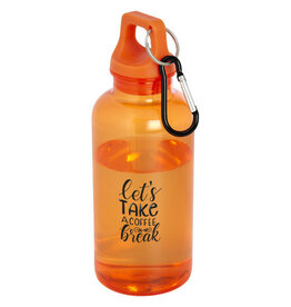 DeBle Oregon 400 ml gerecyclede waterfles bedrukken met logo karabijnhaak
