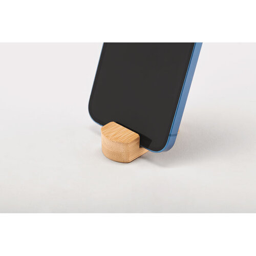 Mini bamboe telefoonhouder Poy (MO6888) met logo