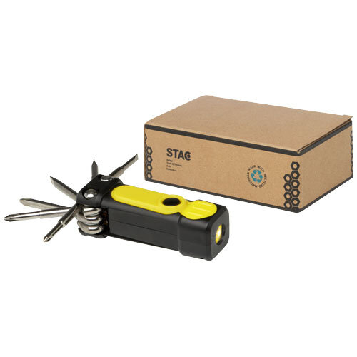 Octo 8-in-1 schroevendraaierset van RCS gerecycled plastic met zaklamp - 104569