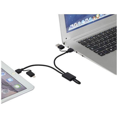 Connect 6-in-1 snellaadkabel van 45 W van RCS gerecycleerd aluminium - 124345