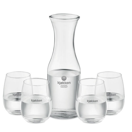Drankenset gerecycled glas Piccadilly (MO6656) met logo