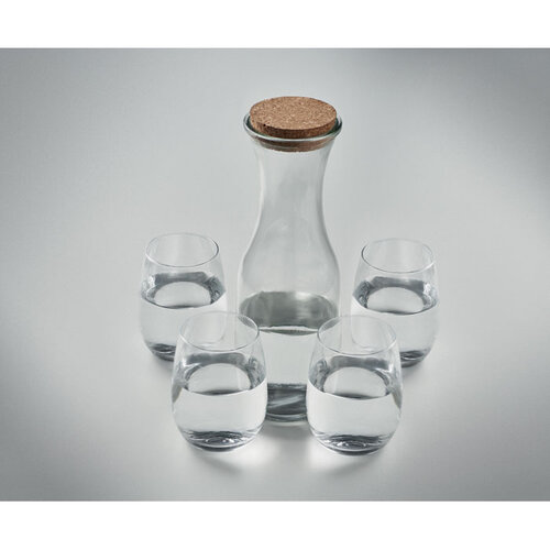 Drankenset gerecycled glas Piccadilly (MO6656) met logo