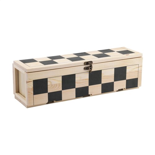 Rackpack FSC Gamebox Chess wijnkist 269420 met houten schaakspel