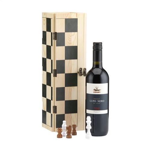 Rackpack FSC Gamebox Chess wijnkist 269420 met houten schaakspel