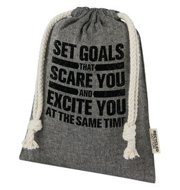 Pheebs geschenktas van 150 g/m² GRS gerecycled katoen, klein, 0,5 l