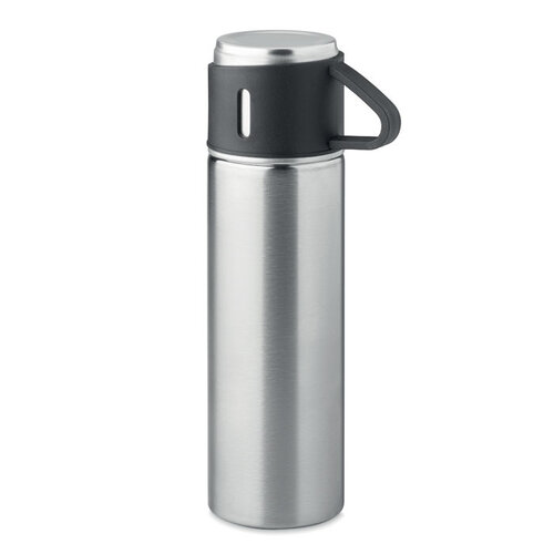 DeBle Tonia Dubbelwandige Thermosfles met Beker 420 ml MO2117 bedrukken met logo