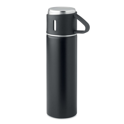 DeBle Tonia Dubbelwandige Thermosfles met Beker 420 ml MO2117 bedrukken met logo