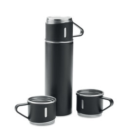 DeBle Dubbelwandige Thermosfles met 2 Bekers MO2116 bedrukken met logo
