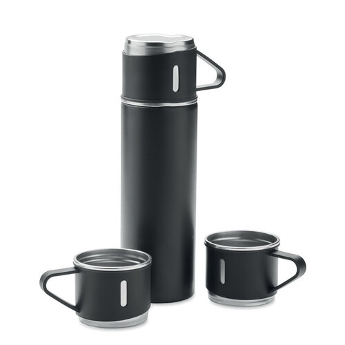 DeBle Dubbelwandige Thermosfles met 2 Bekers MO2116 bedrukken met logo