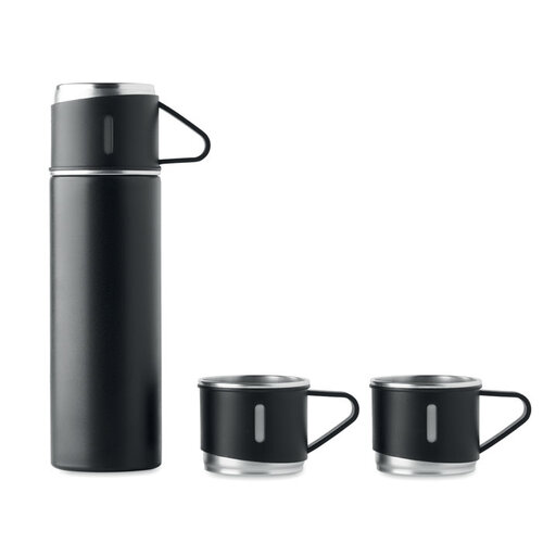 DeBle Dubbelwandige Thermosfles met 2 Bekers MO2116 bedrukken met logo