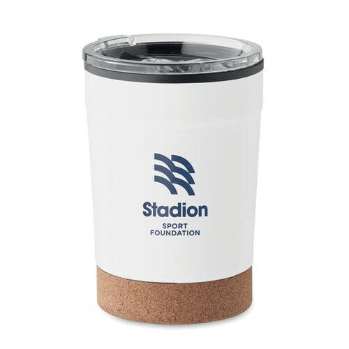 DéBlé thermosbeker met kurk 300 ml MO2187 bedrukt met logo