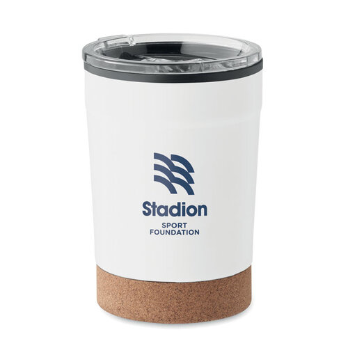 DéBlé thermosbeker met kurk 300 ml MO2187 bedrukt met logo