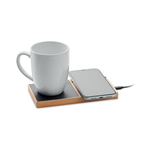 Draadloze oplader en mok warmer  (MO2154) met logo
