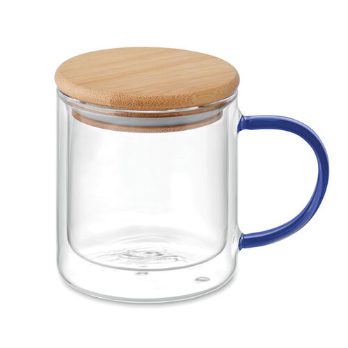 Dubbelwandige mok borosilicaat FARBI (MO2200) met logo