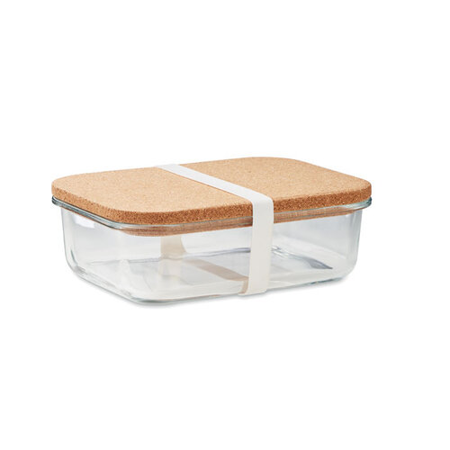Glazen lunchbox kurken deksel MO2255