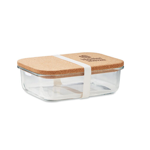 Glazen lunchbox kurken deksel MO2255