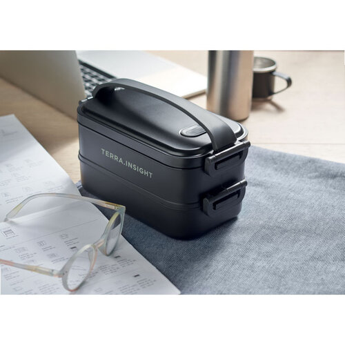 Lunchbox van Gerecycled PP MO2119 met logo bedrukken DeBle