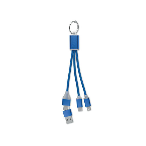 4 in 1 oplaadkabel type C BLUE (MO2141) met logo