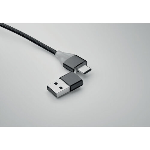 4 in 1 oplaadkabel type C BLUE (MO2141) met logo