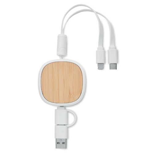 Intrekbare USB-laadkabel TOGOBAM (MO2146) met logo