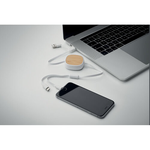 Intrekbare USB-laadkabel TOGOBAM (MO2146) met logo