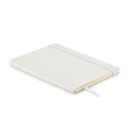 A5 gerecycled notitieboek MO2118 – duurzaam notitieboek met zachte PU-omslag, elastische sluiting en 160 gelinieerde pagina’s, ideaal relatiegeschenk