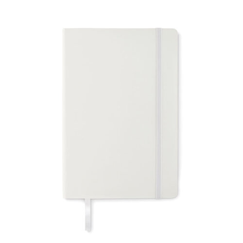 A5 gerecycled notitieboek MO2118 – duurzaam notitieboek met zachte PU-omslag, elastische sluiting en 160 gelinieerde pagina’s, ideaal relatiegeschenk