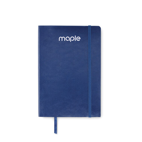 A5 gerecycled notitieboek MO2118 – duurzaam notitieboek met zachte PU-omslag, elastische sluiting en 160 gelinieerde pagina’s, ideaal relatiegeschenk