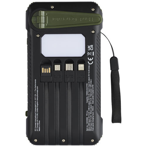 DeBle Soldy RCS Powerbank 10000 mAh met Zonnedynamo 12434664 bedrukken met logo