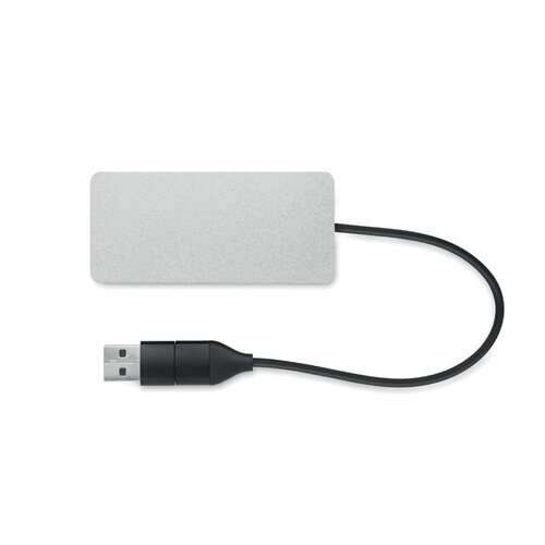 Aluminium USB hub 3 poorten MO2142 HUB-C Aluminium USB hub 3 poorten MO2142 HUB-C