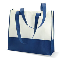 Vivi non woven strandtas met logo bedrukking DeBle boodschappentas relatiegeschenk NL BE