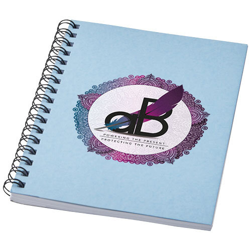 DeBle Desk-Mate A6 kleuren spiraal notitieboek bedrukken met logo