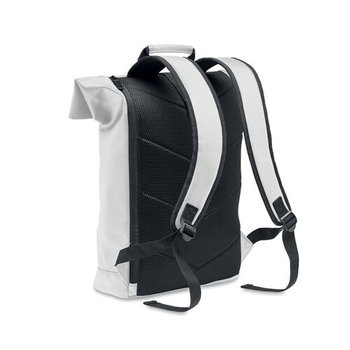 15 inch rolltop laptoprugzak MO2230 van PU bedrukt met bedrijfslogo