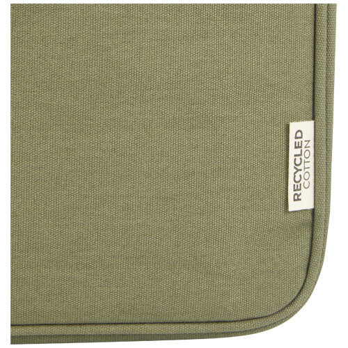 Joey gerecyclede canvas laptophoes, 2 l bedrukken met logo