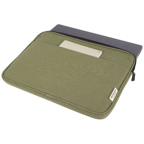 Joey gerecyclede canvas laptophoes, 2 l bedrukken met logo
