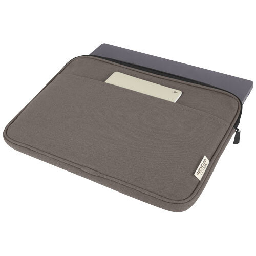 Joey gerecyclede canvas laptophoes, 2 l bedrukken met logo