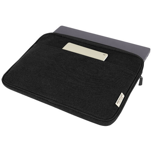 Joey gerecyclede canvas laptophoes, 2 l bedrukken met logo