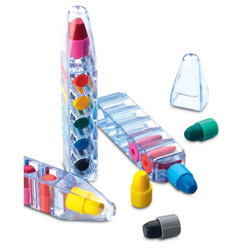 Set met 6 waskrijtjes Magic (IT1329) met logo